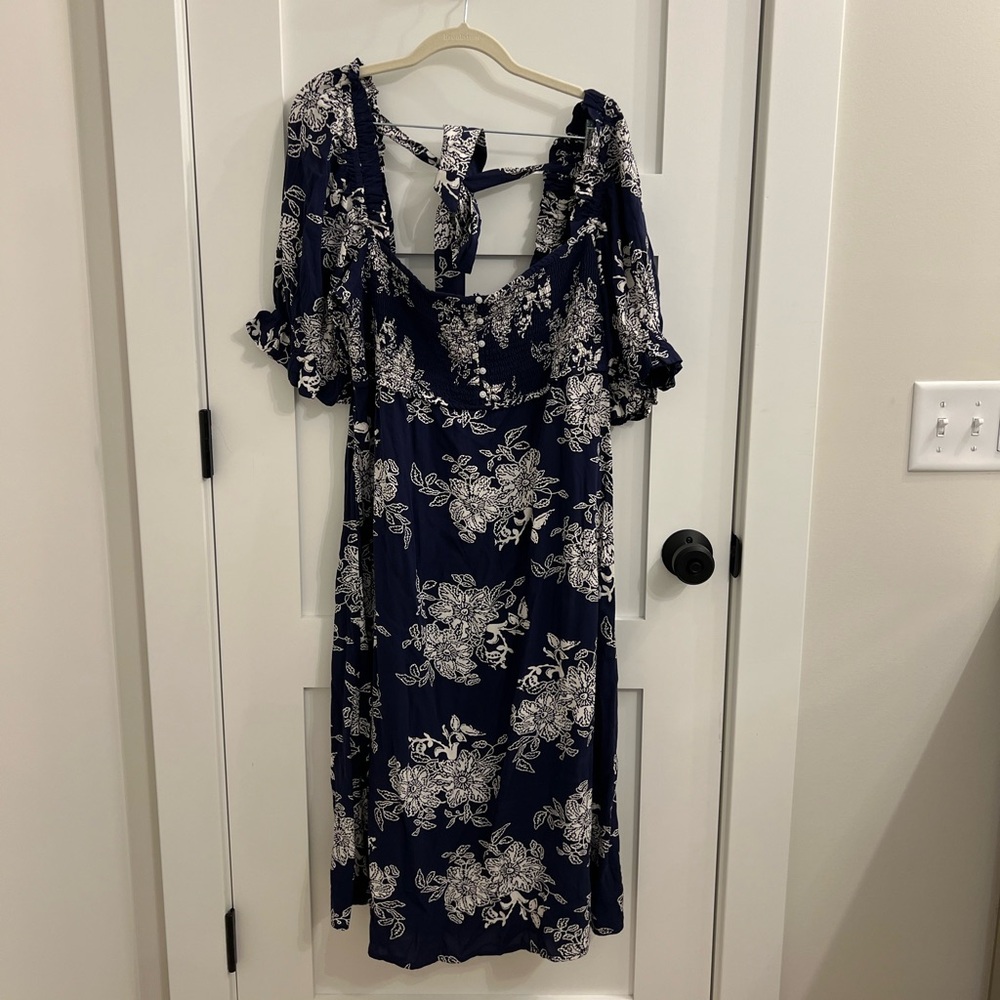 NWT Anthropologie Blue and white dress